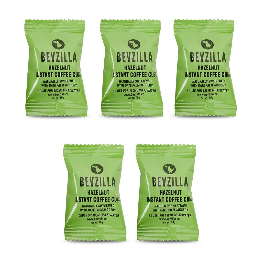 Bevzilla coffee cubes pack of 5 hazelnut