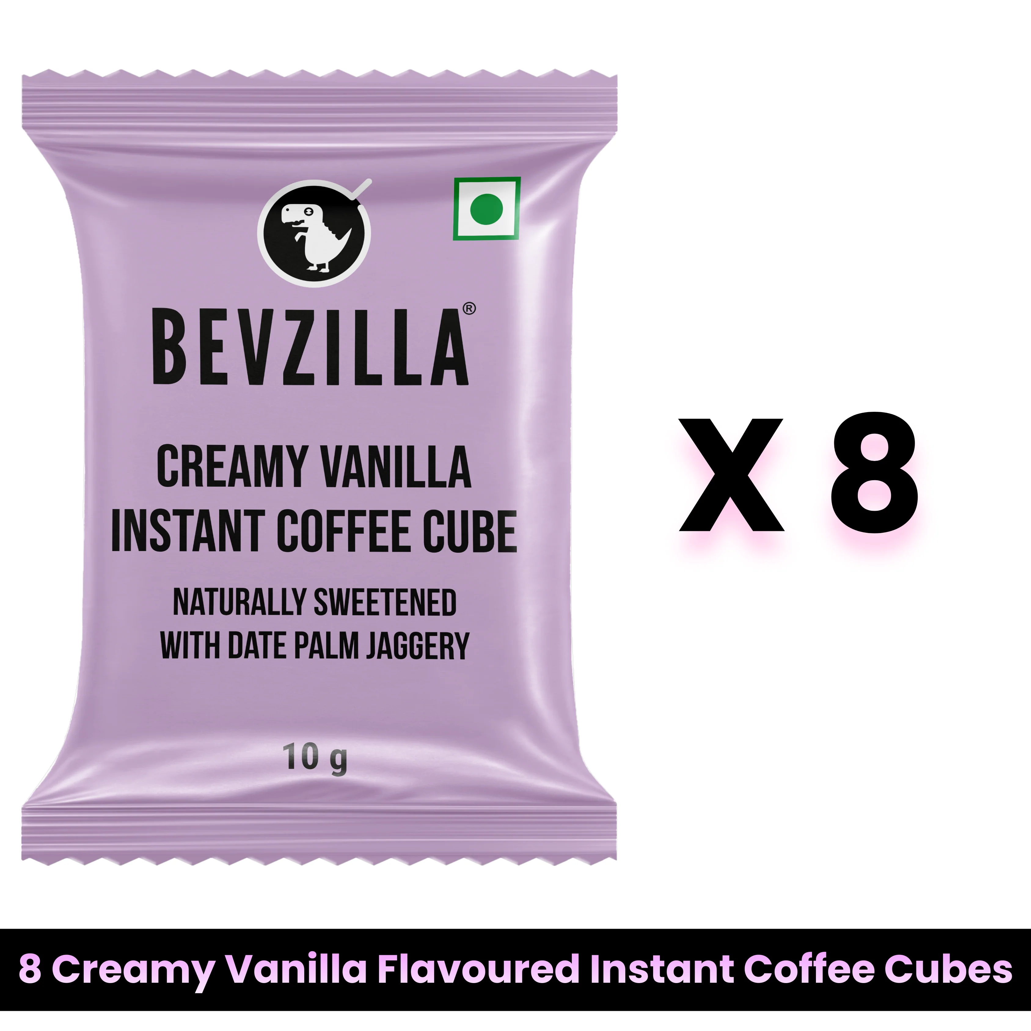 Bevzilla coffee cubes pack of 8 Vanilla