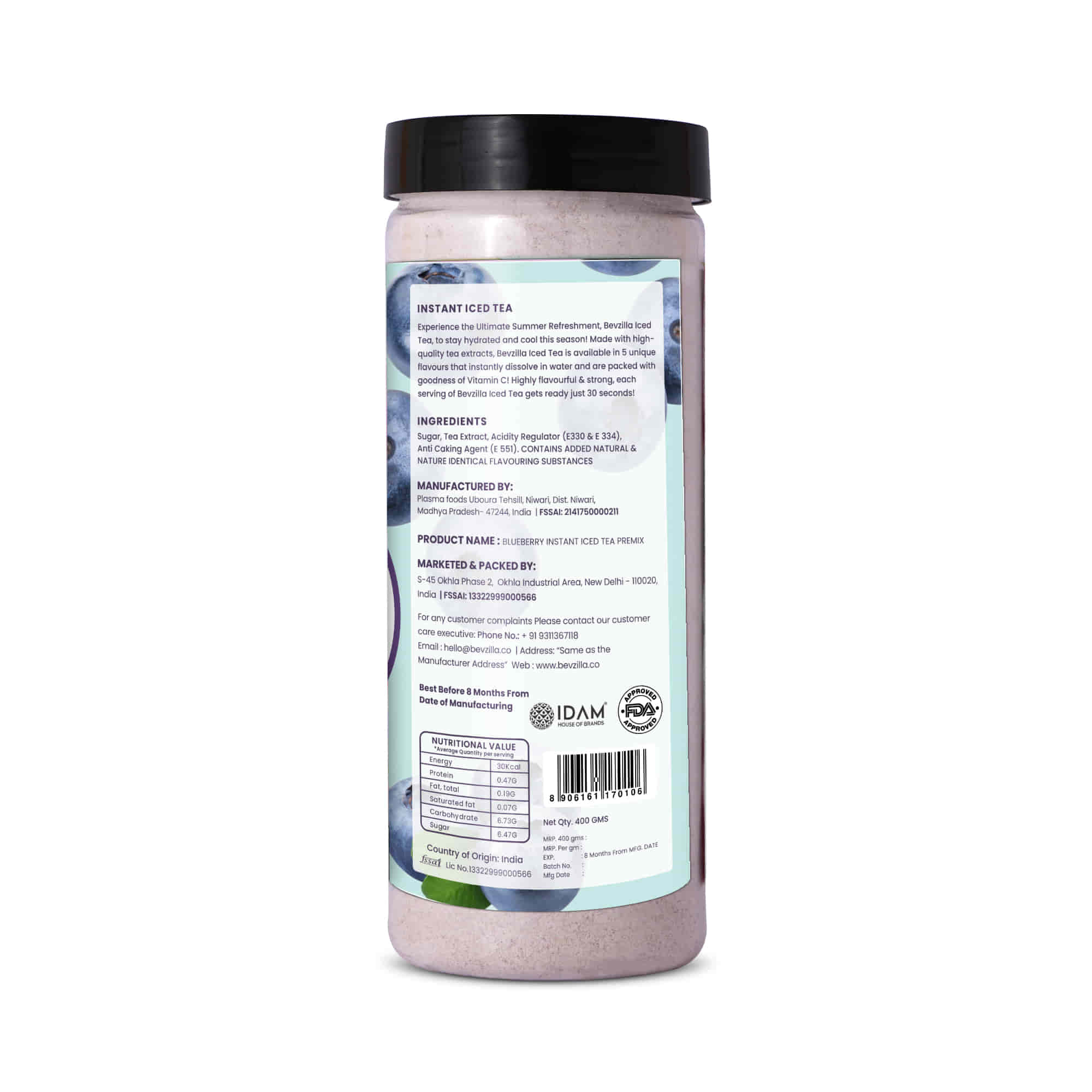 Blueberry Instant Iced tea mix - Image 3