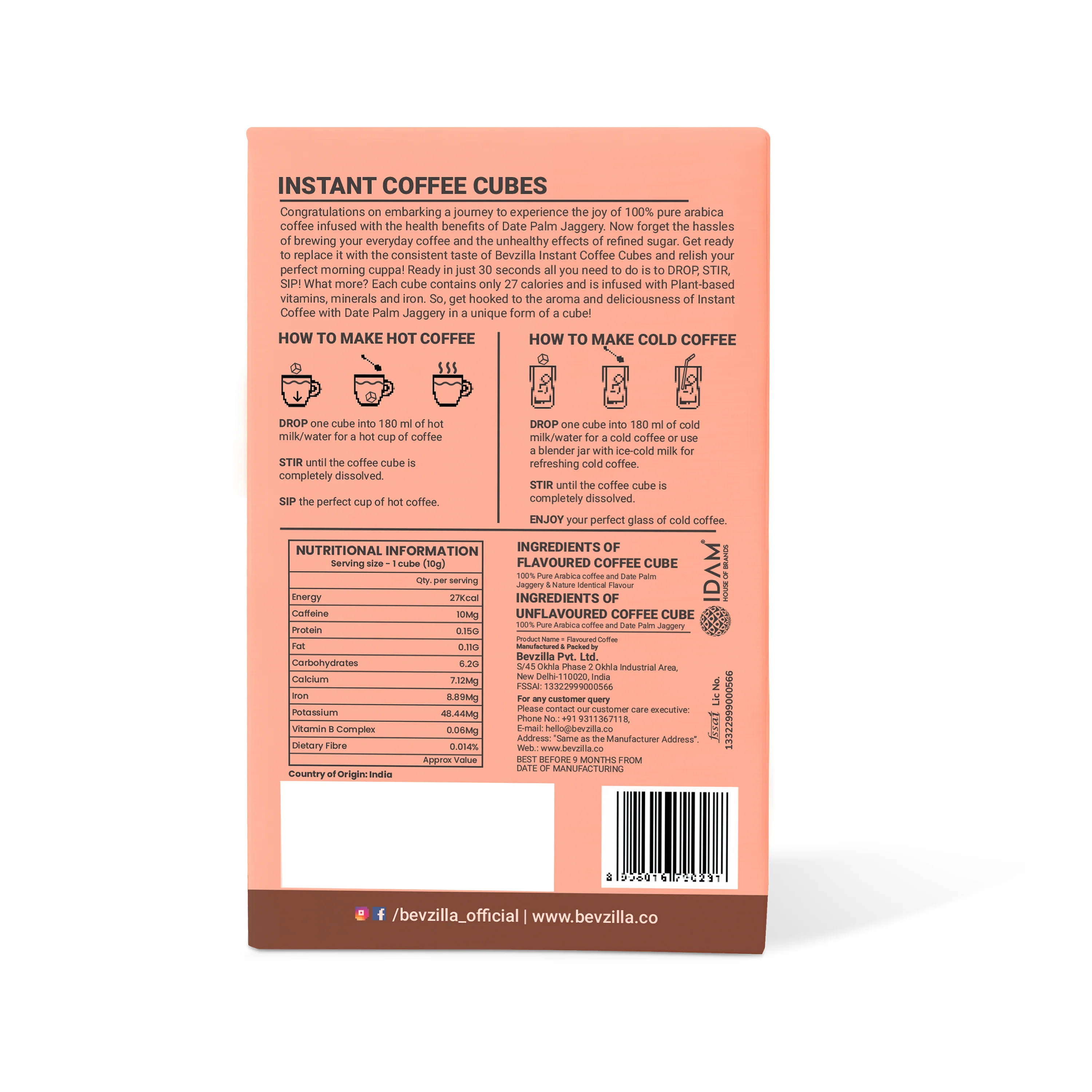 Chocolate & Mocha 200gm Jar + Belgian Chocolate Coffee Cubes (10 Cubes Pack) - Image 5