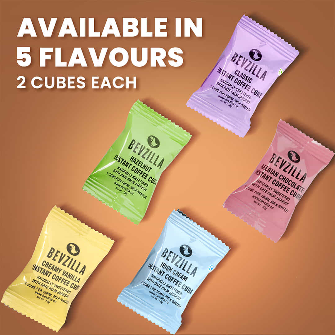 10 Flavoured Coffee Cubes + Shaker - Image 3