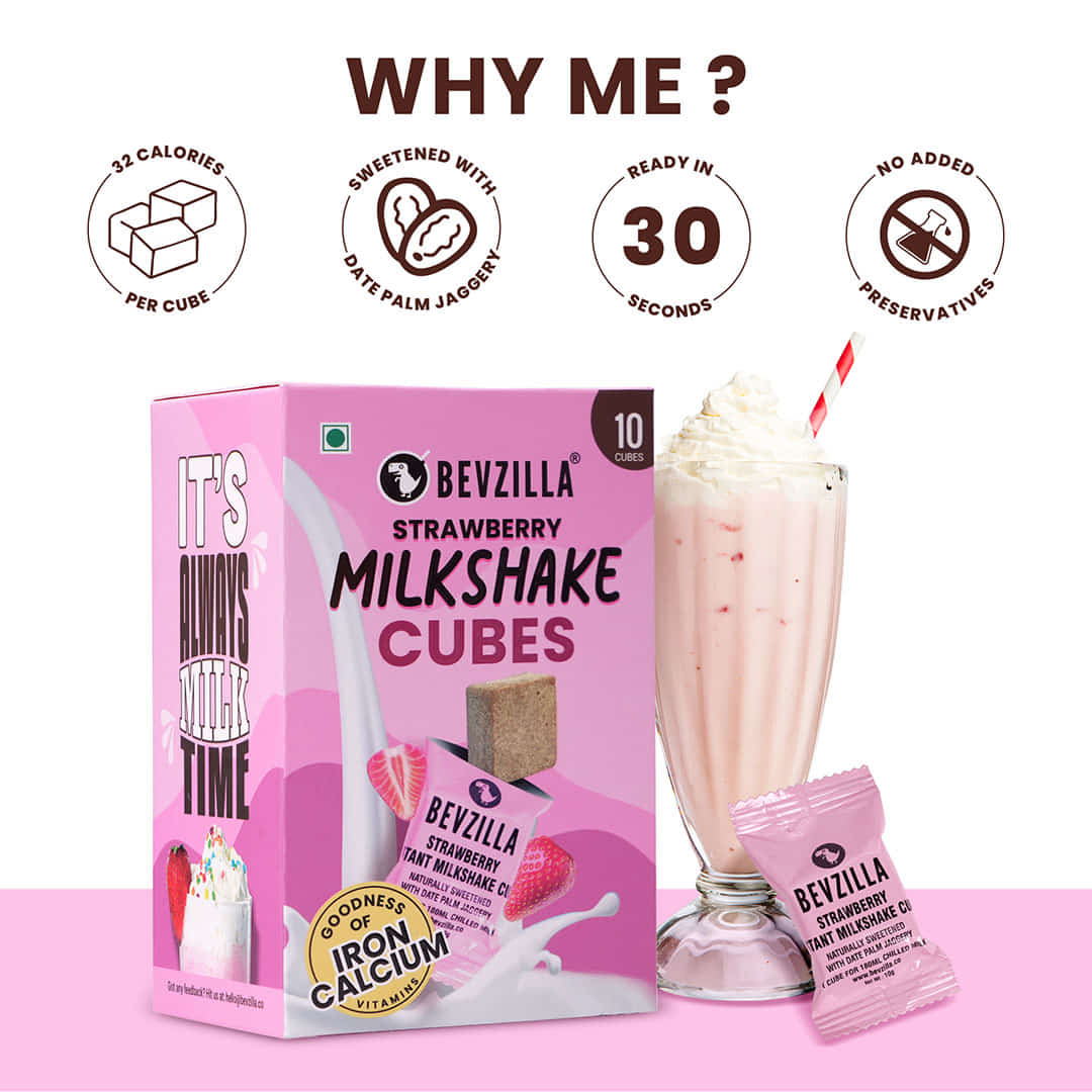 10 Strawberry Milkshake Cubes - Image 3