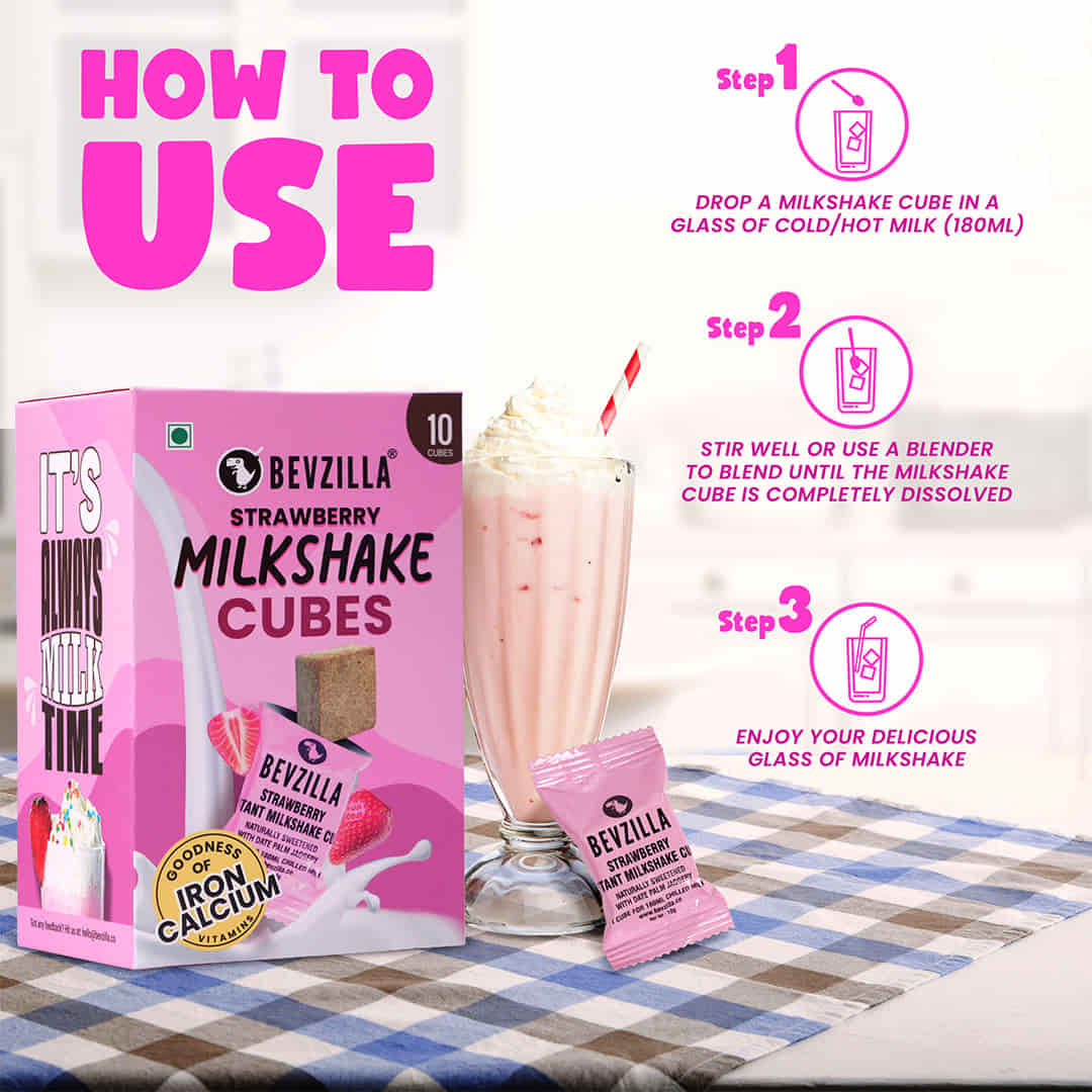 10 Strawberry Milkshake Cubes - Image 4