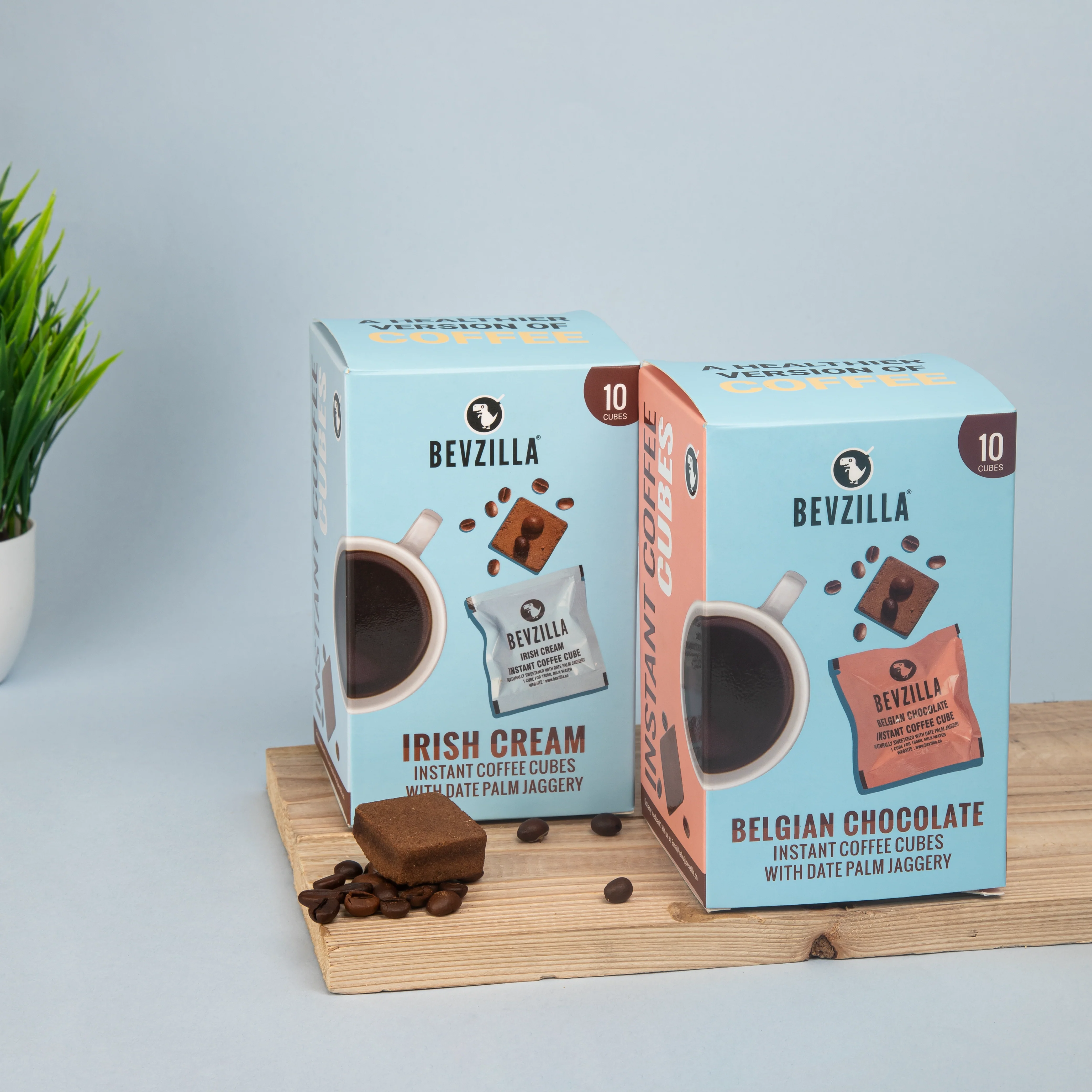 Irish Cream+Belgian Chocolate Coffee 10 Cubes Combo Pack