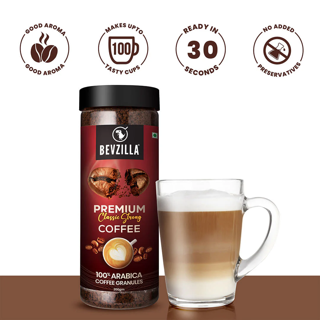 Premium Classic Strong Coffee 200 GM Jar | Makes 100 Cups - Image 6